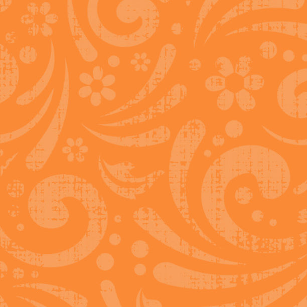 Orange Poppy Flourish Cardstock 37-103