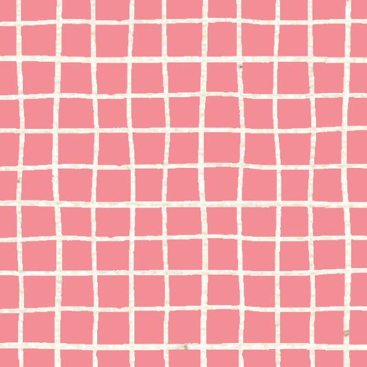 Pink Geranium Doodle Graph Cardstock 37-103