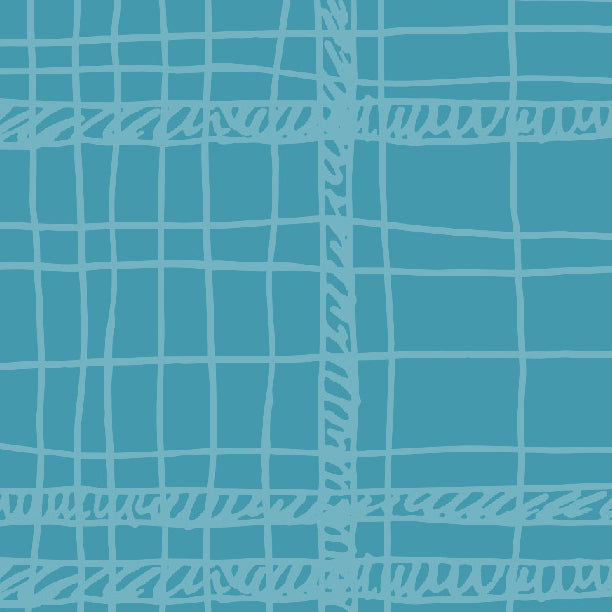 Blue Lagoon Cardstock Messy Plaid 37-10
