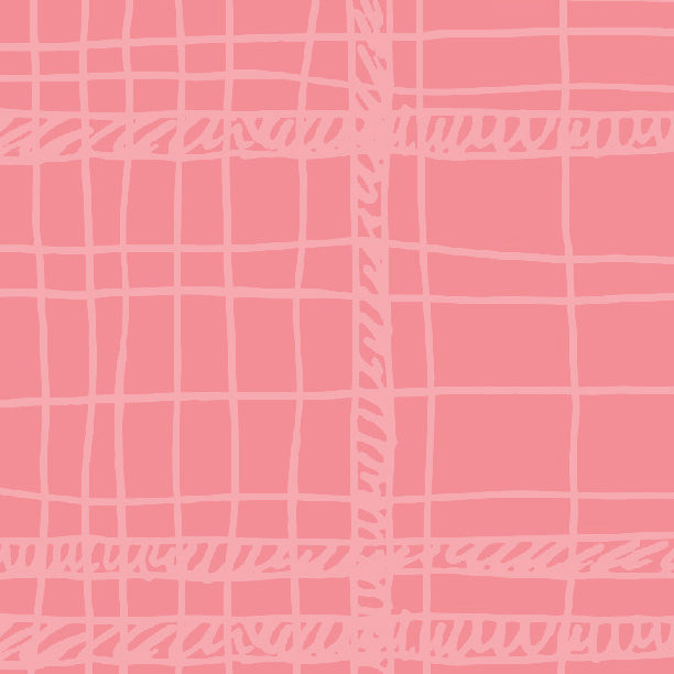 Pink Geranium Messy Plaid Cardstock 37-103