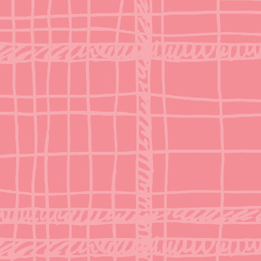 Pink Geranium Messy Plaid Cardstock 37-103