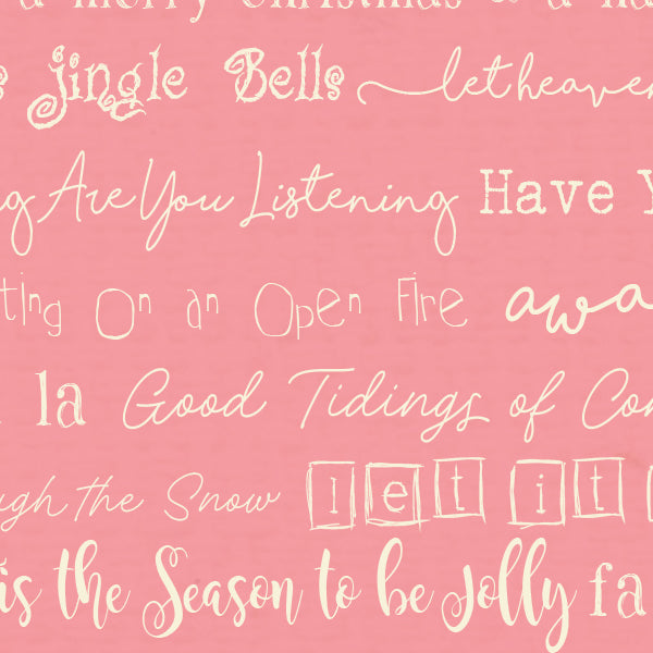 Christmas Tunes Pink Geranium Cardstock 37-106