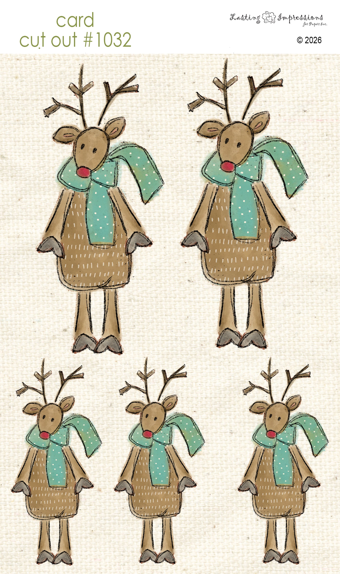 CCO 1032 Card Cut Out 1032 Reindeer