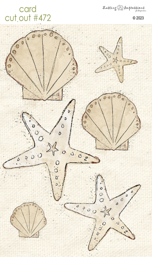 CCO 472 Card Cut Out #472 Sea Shells