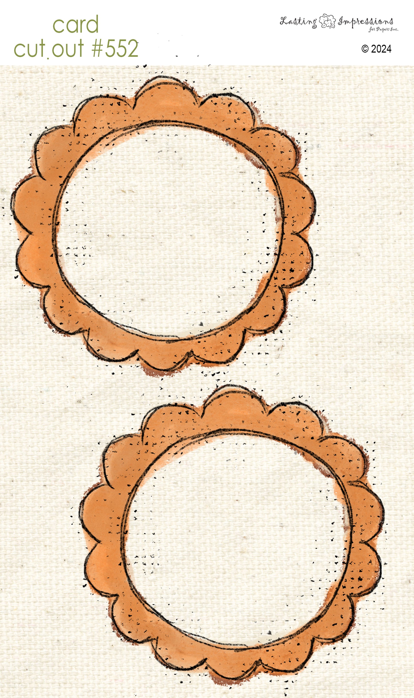 CCO 552Card Cut Out #552 Orange Poppy Frames