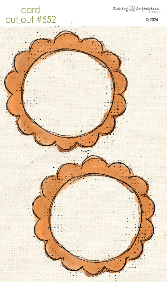 CCO 552Card Cut Out #552 Orange Poppy Frames