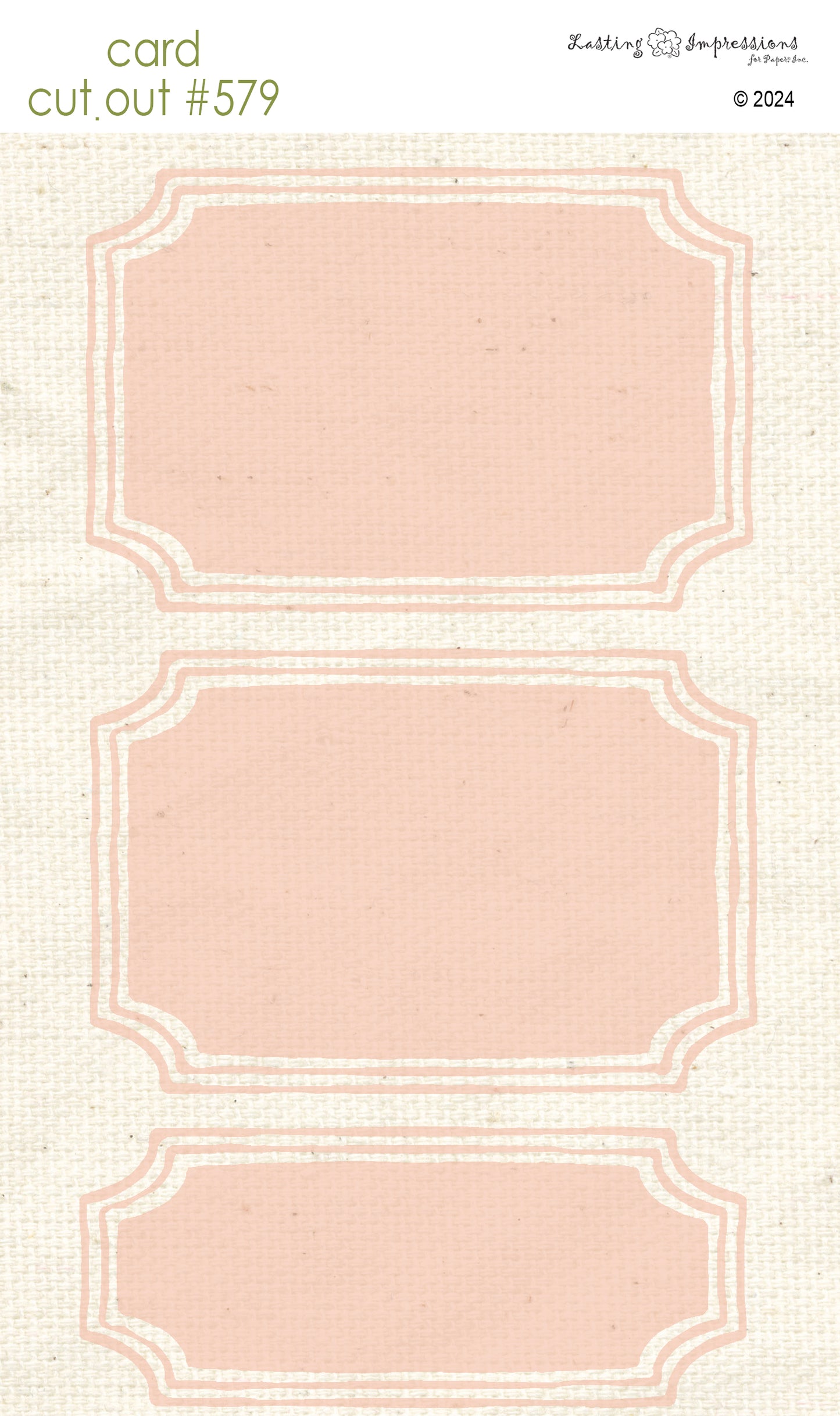 CCO 579 Card Cut Out # 579 Pink Geranium Light Frames