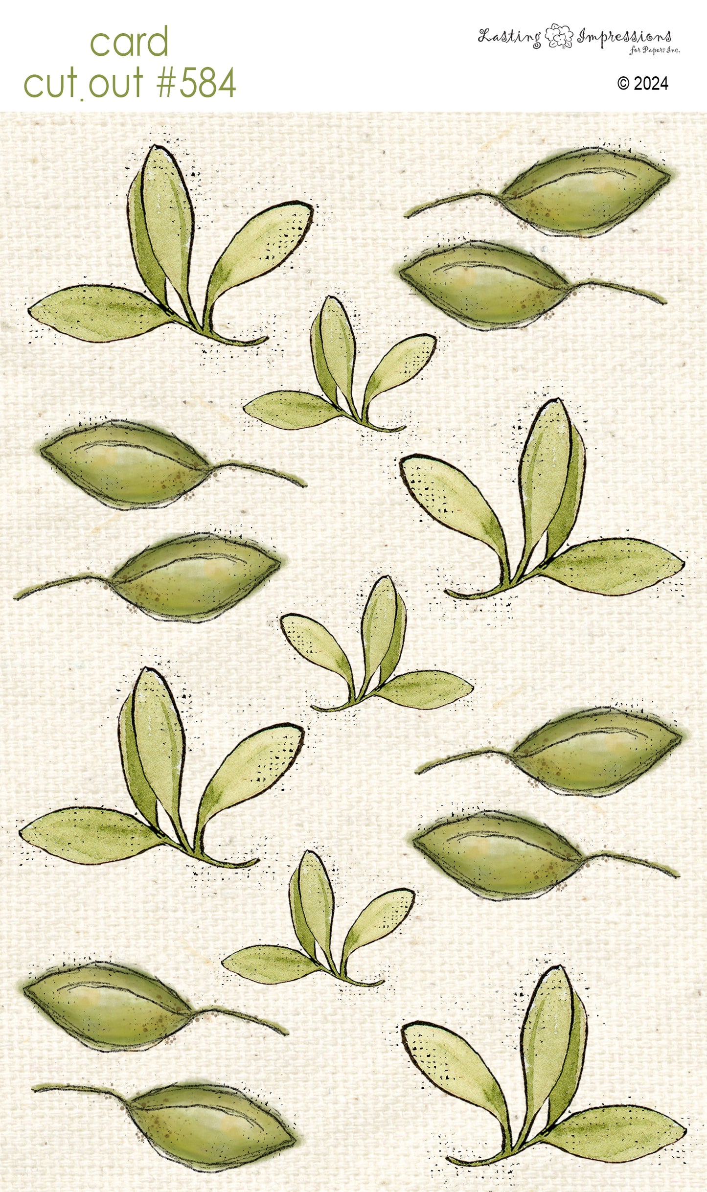 CCO 584 Card Cut Out # 584 Leaves