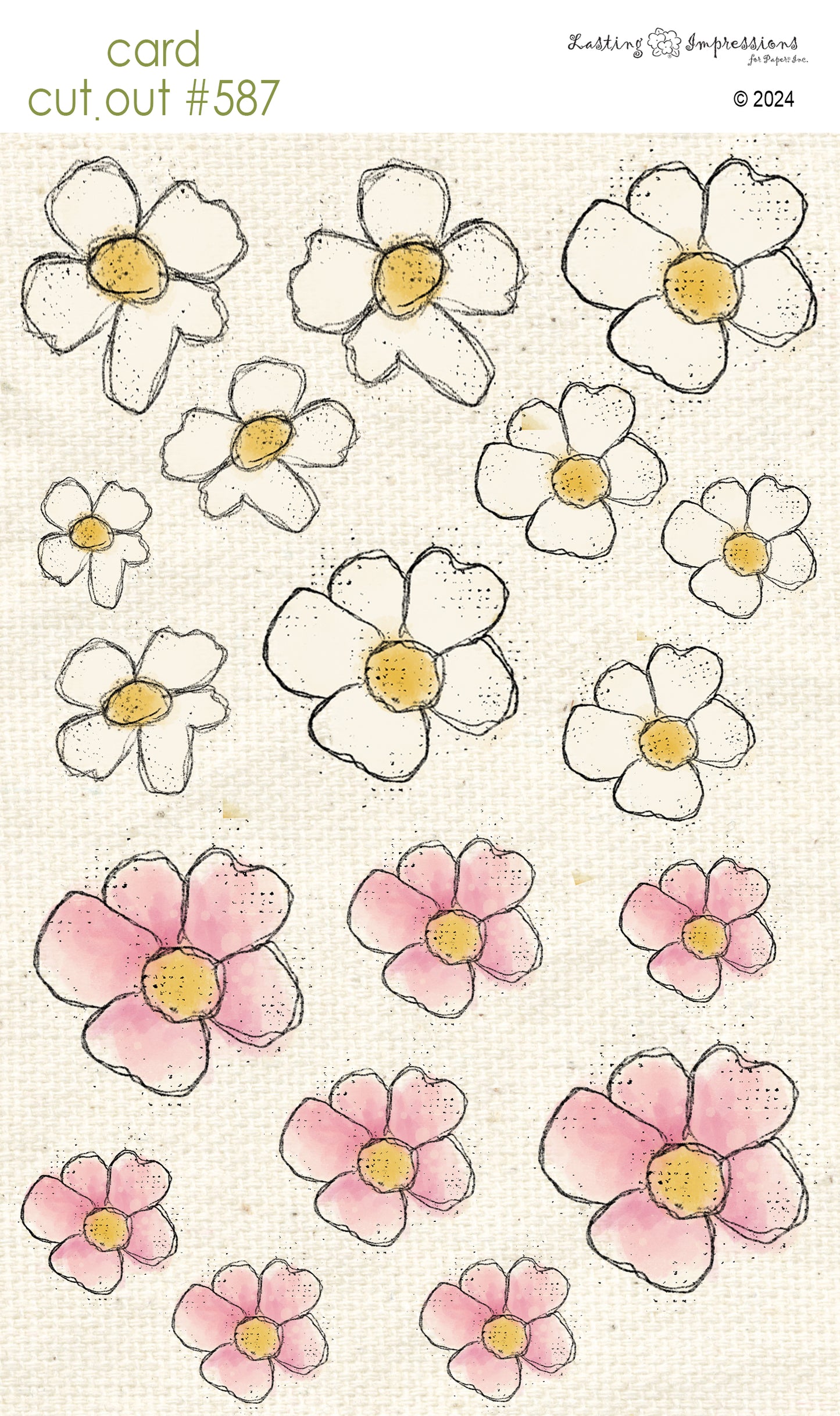 CCO 587 Card Cut Out # 587 Blossoms