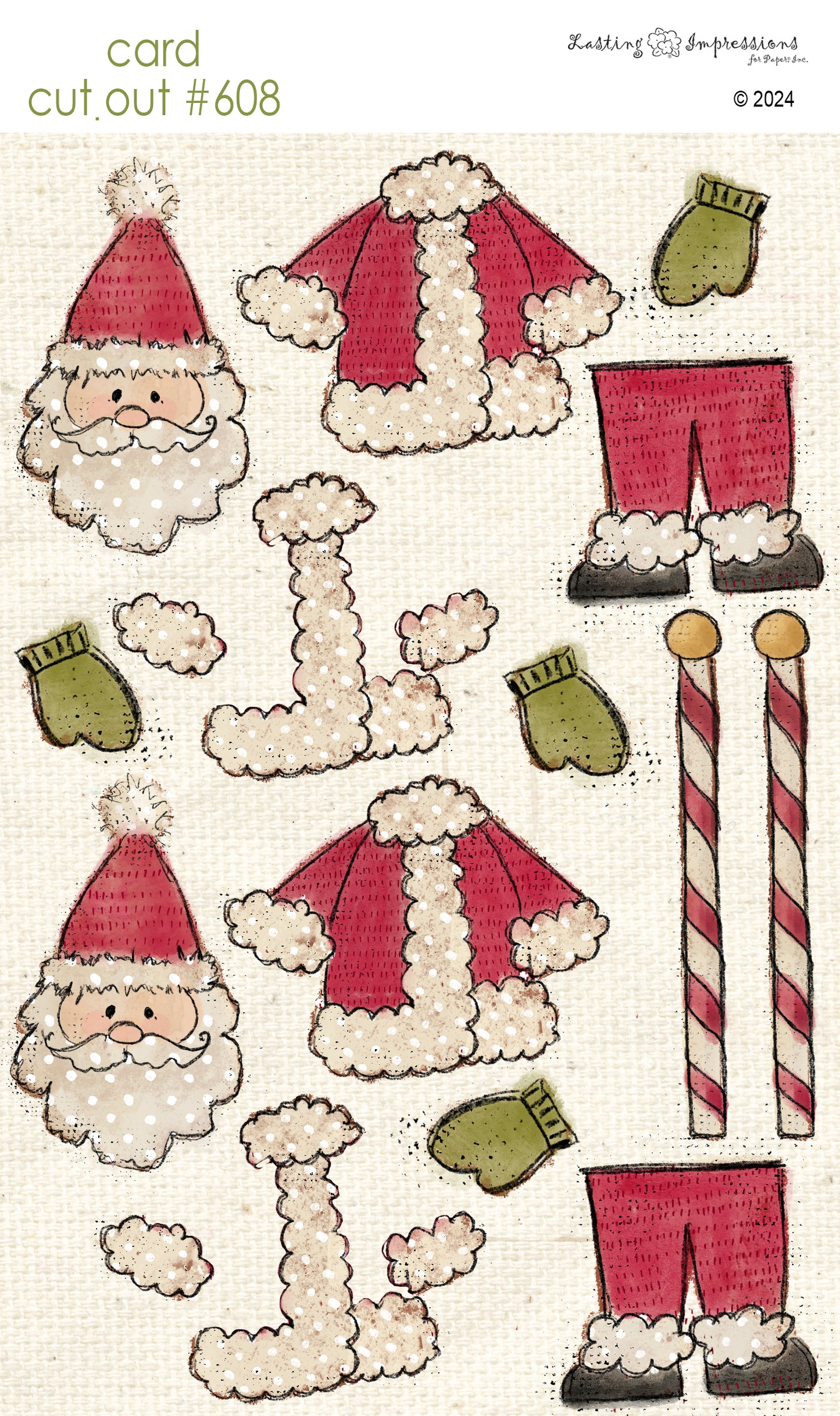 CCO 608 Card Cut Out #608 Santa Suit