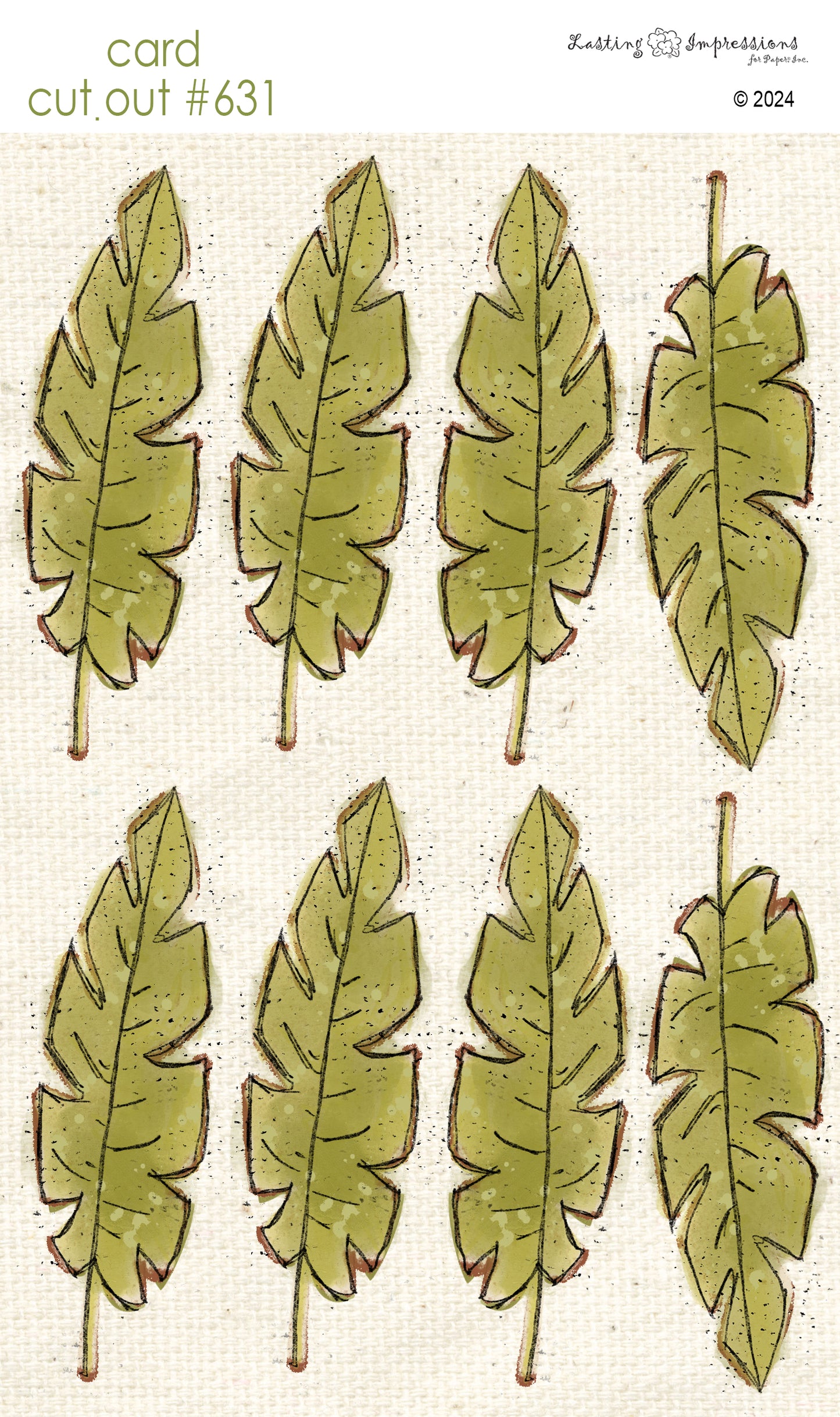 CCO 631 Card Cut Out 631 Jungle Leaf