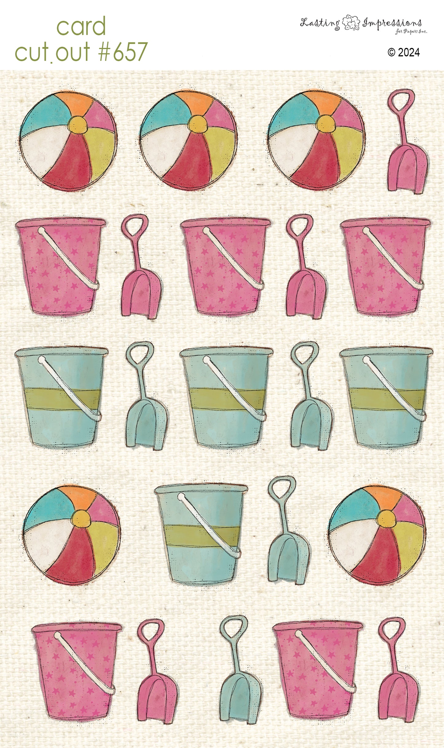 CCO 657 Card Cut Out #657 Beach Minis