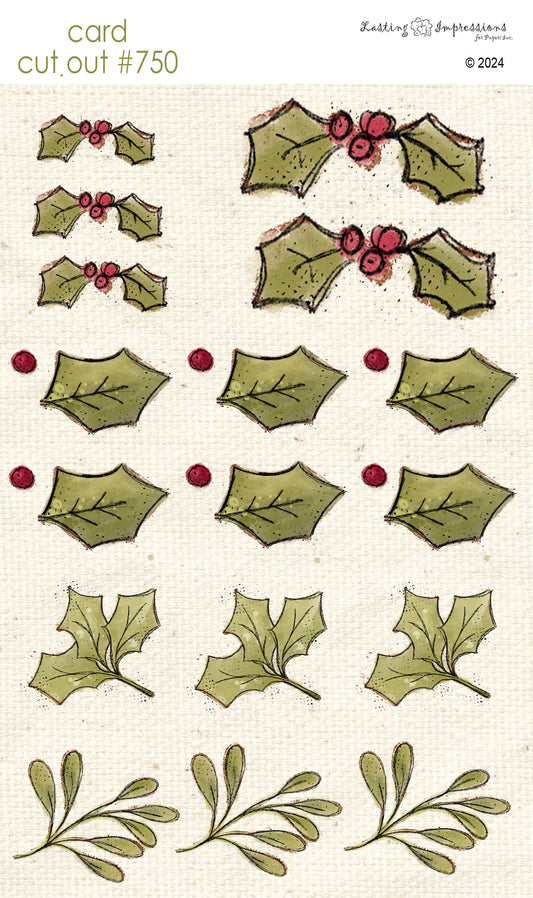 CCO 750 Card Cut Out # 750 Christmas Greenery
