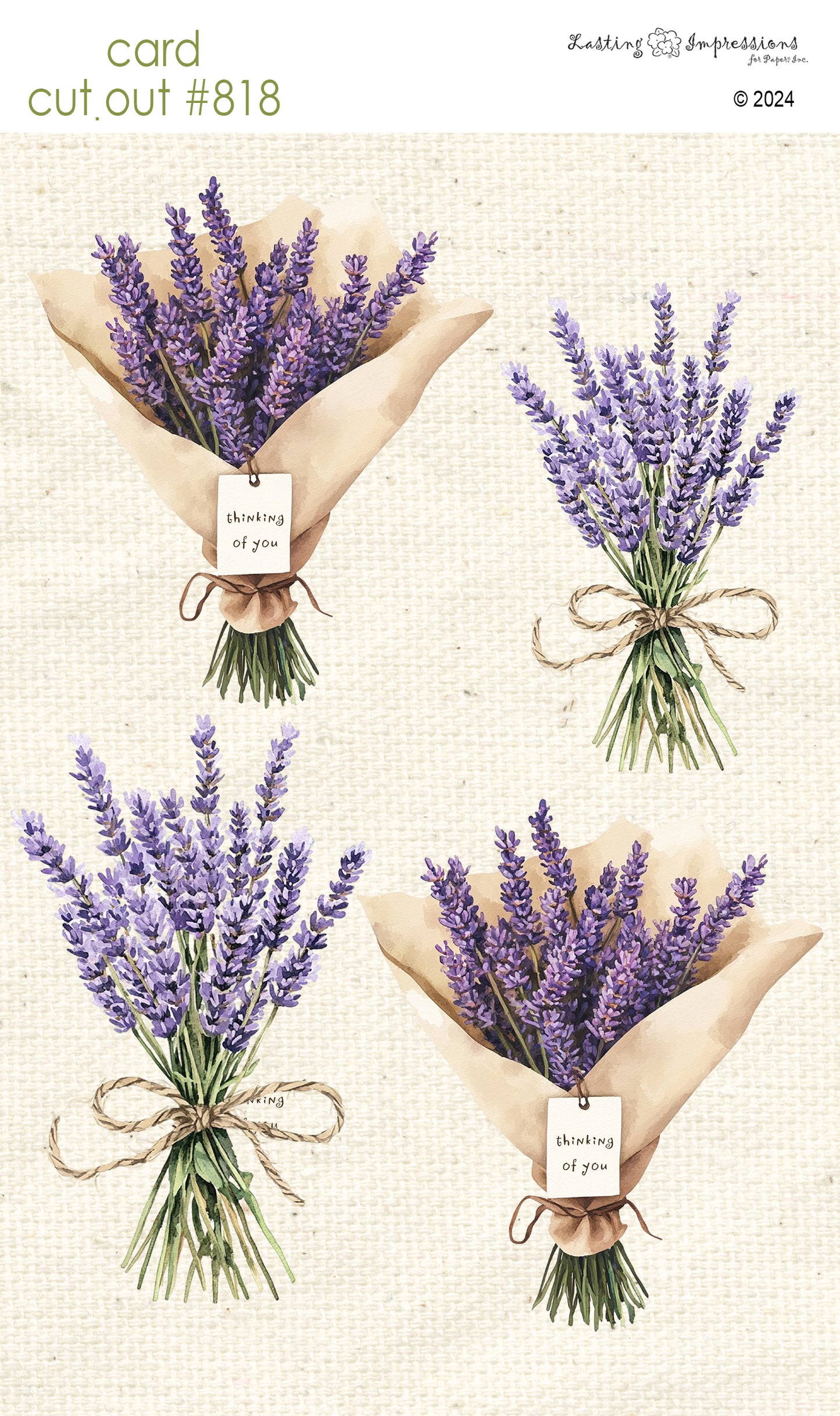 CCO 818 Card Cut Out # 818 Lavendar