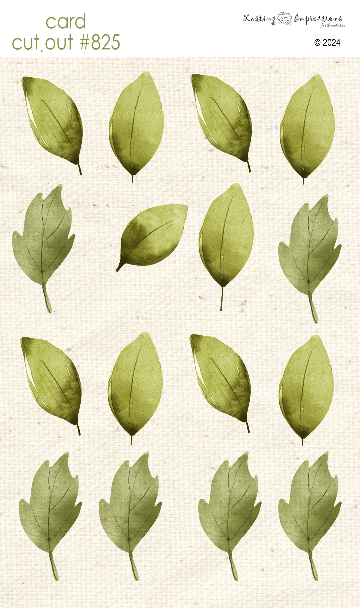 CCO 825 Card Cut Out # 825 Leaves