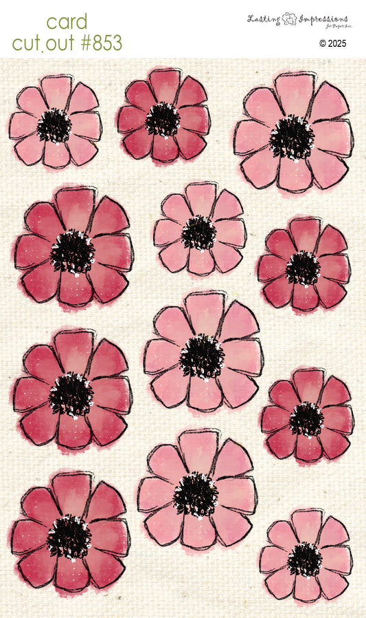 CCO 853 Card Cut Out # 853 Poppies