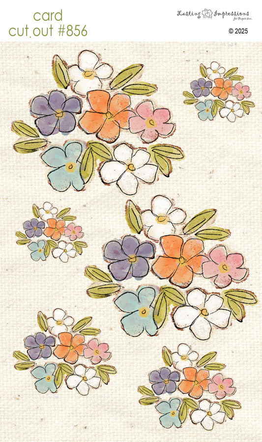 CCO 856 Card Cut Out # 856 Wild Flower Bouquet