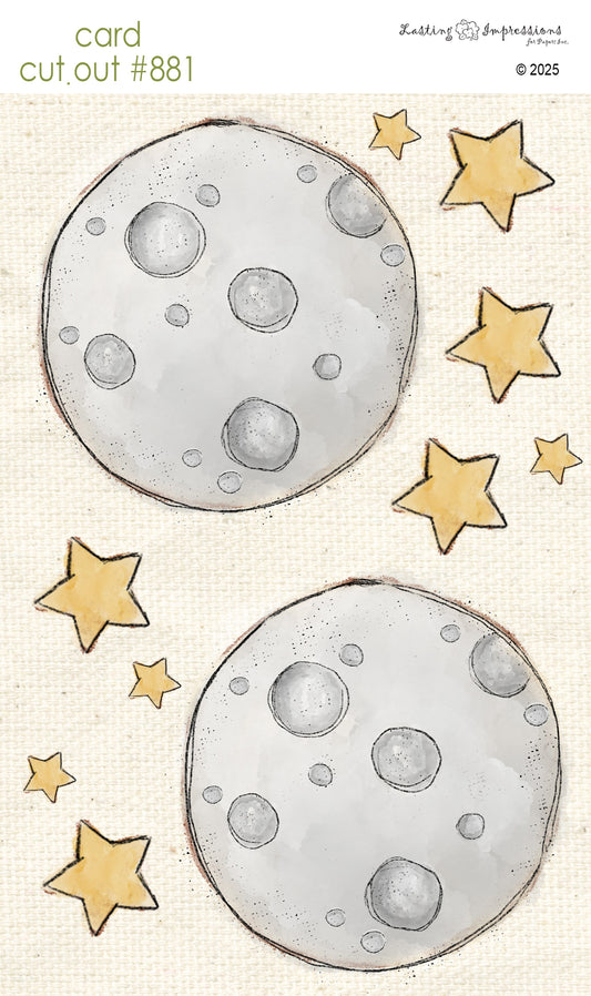 CCO 881 Card Cut Out # 881 Starry Moon
