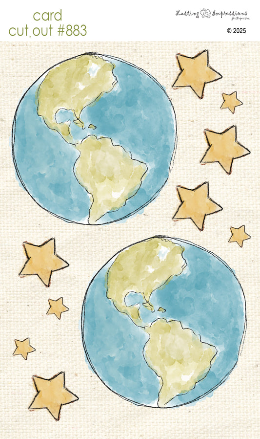 CCO 883 Card Cut Out # 883 Starry Earth