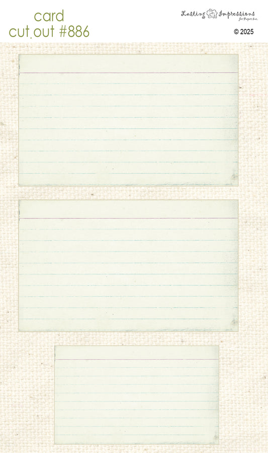 CCO 886 Card Cut Out # 886 Vintage Recipe Cards