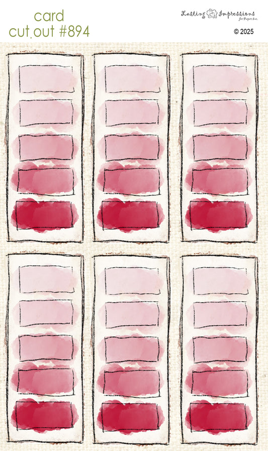 CCO 894 Card Cut Out # 894 Red Wagon Paint Swatches