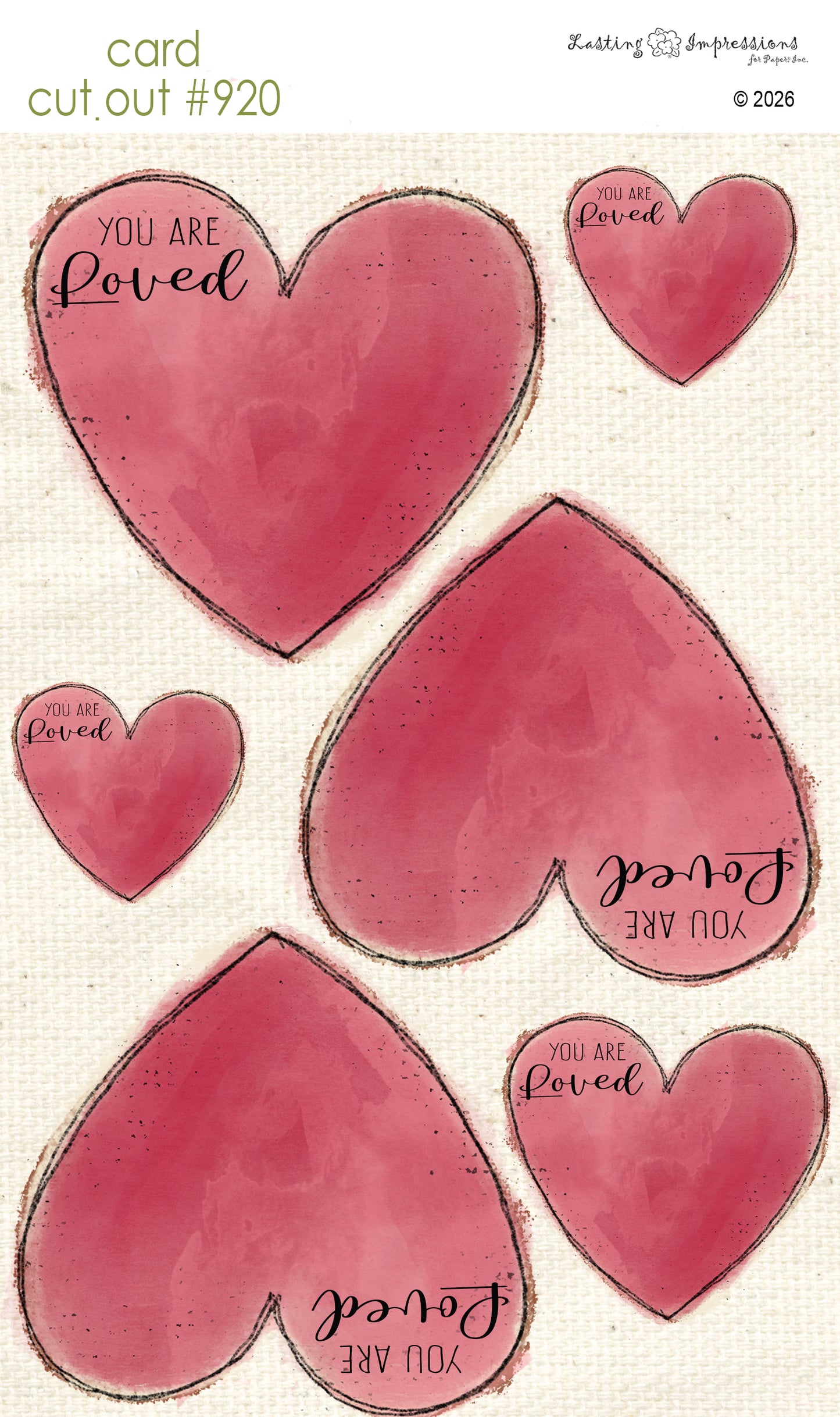 CCO 920 You are Loved Hearts