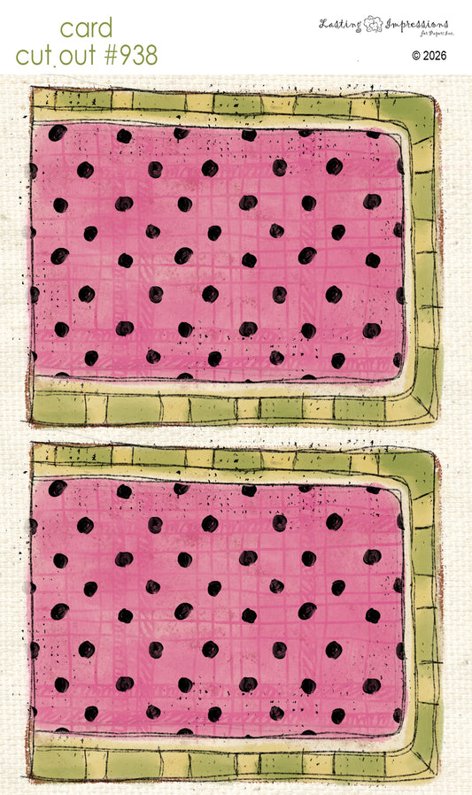 CCO 938 Card Cut Out 938 Pink Cosmos Large Watermelon