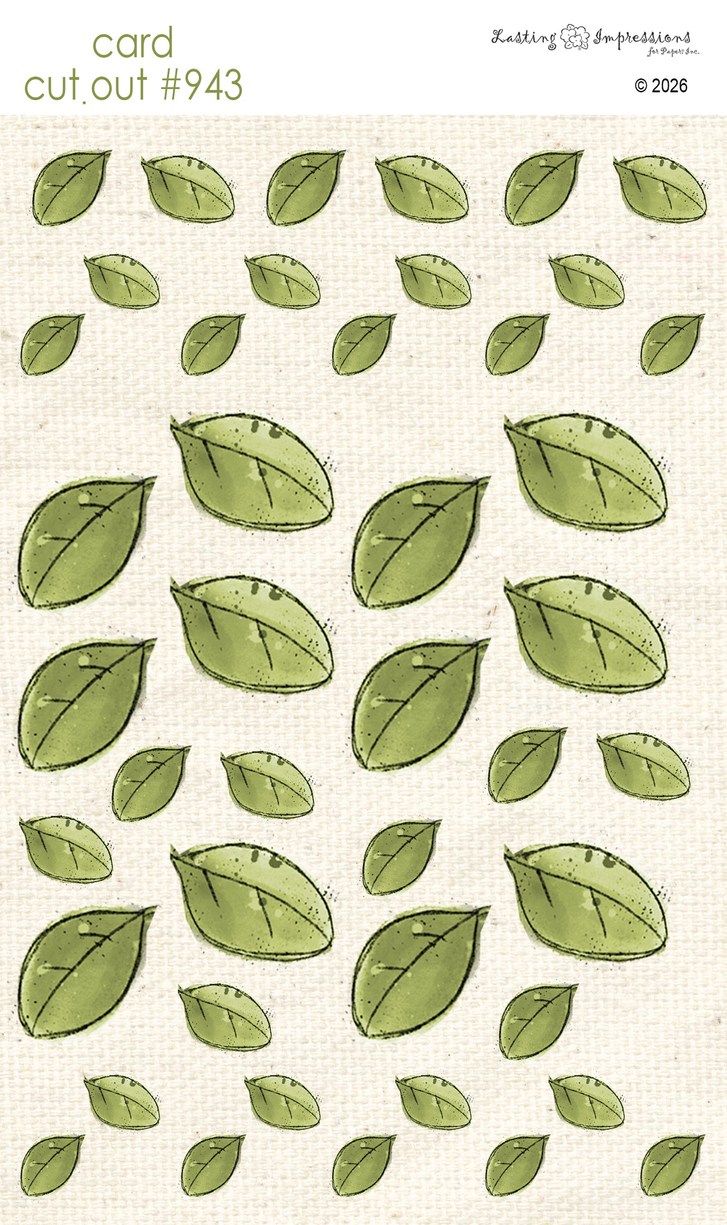 CCO 943 Card Cut Out 943 Leaves