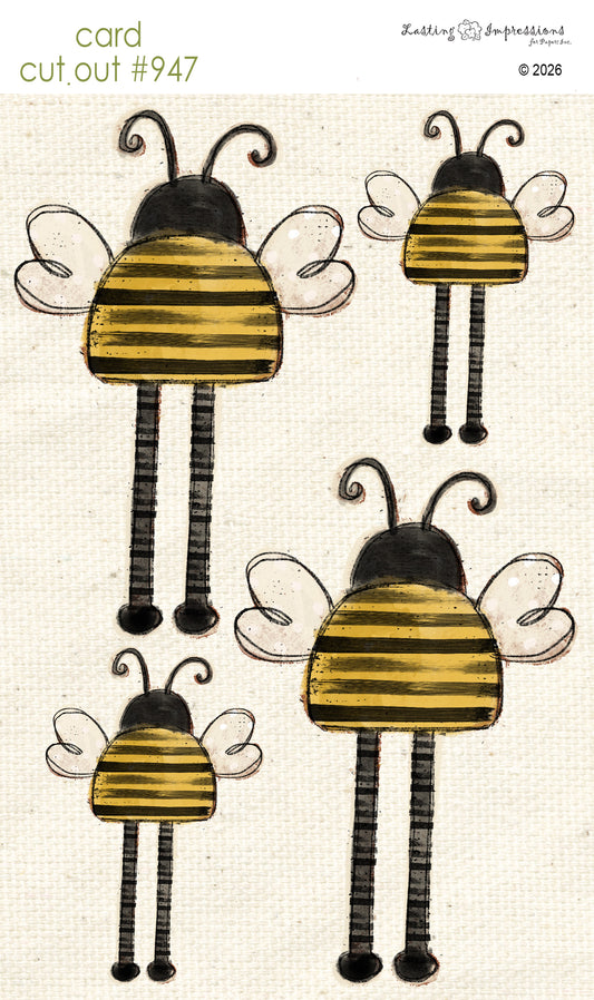 CCO 947 Card Cut Out 947 Long Legged Bumble Bee Daylily