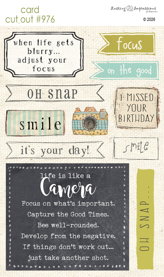 CCO 976 Card Cut Out 976 Camera Sentiments