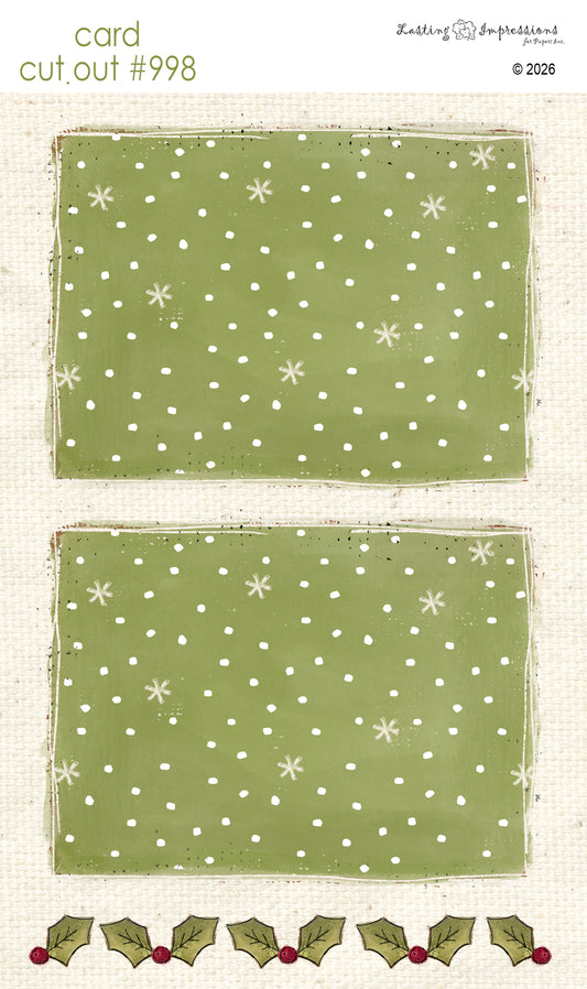 CCO 998 Card Cut Out 998 Snowy Background Inch Worm