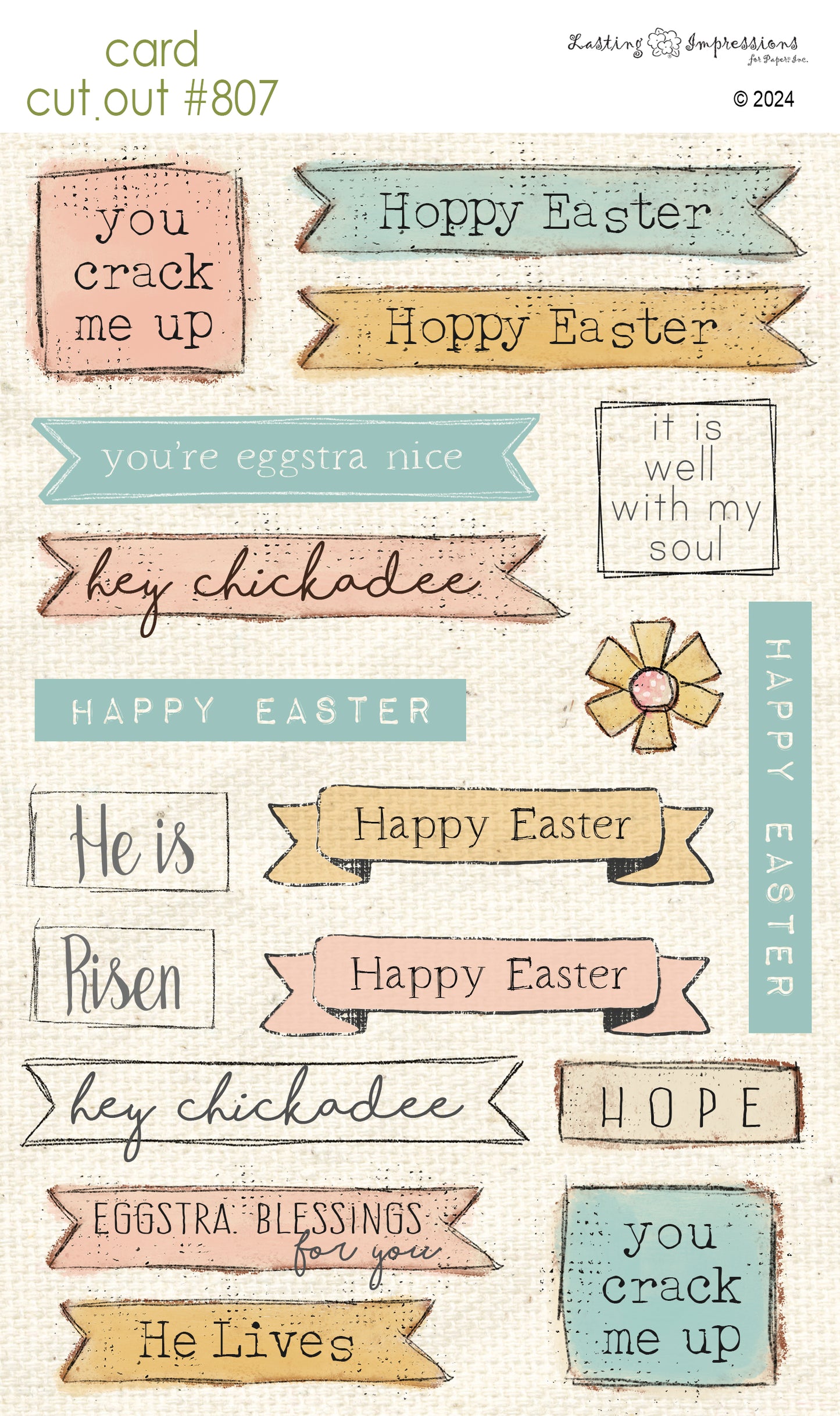 CCO 807 Card Cut Out #807 Easter Sentiments
