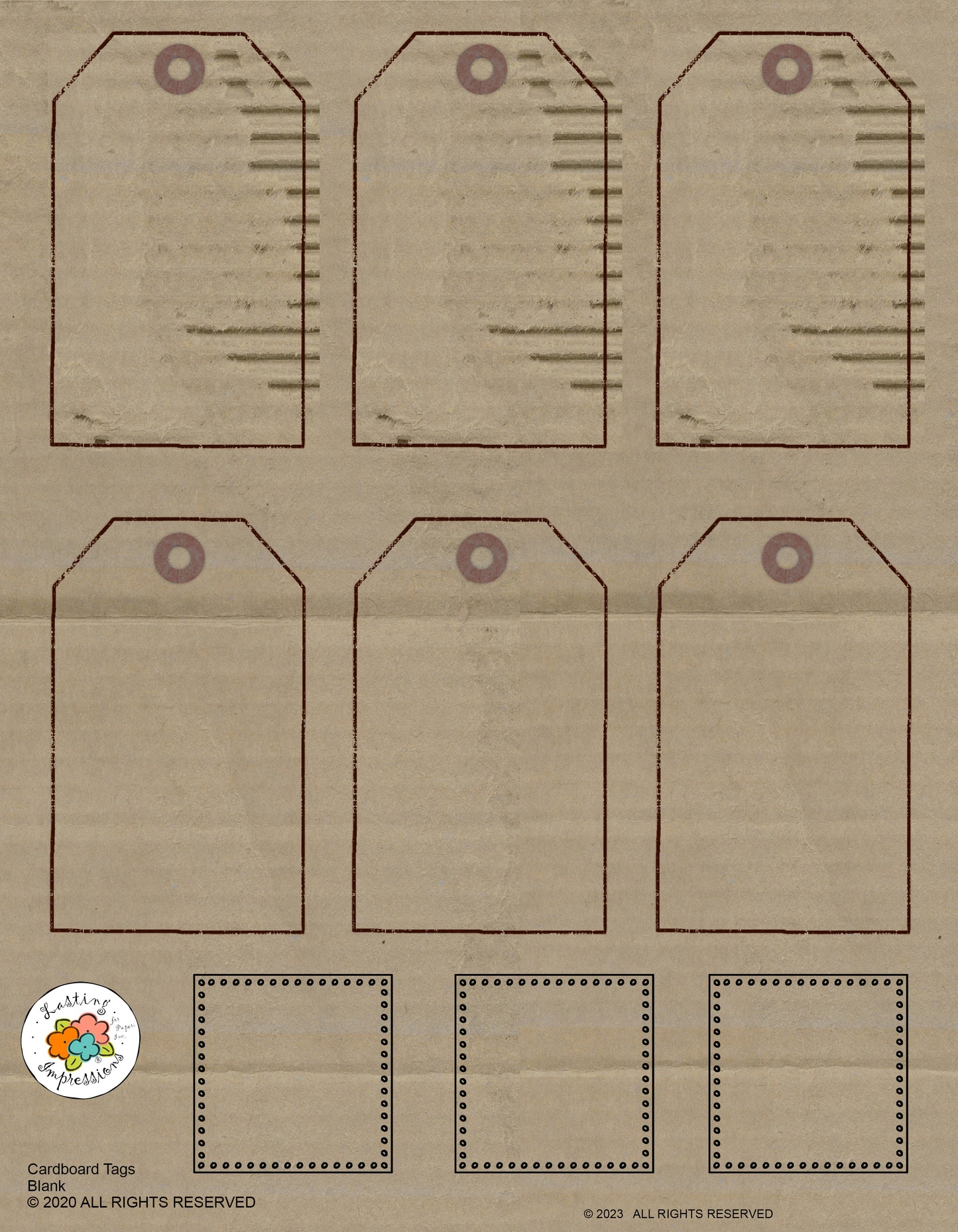 Cardboard Tags - Black Frame