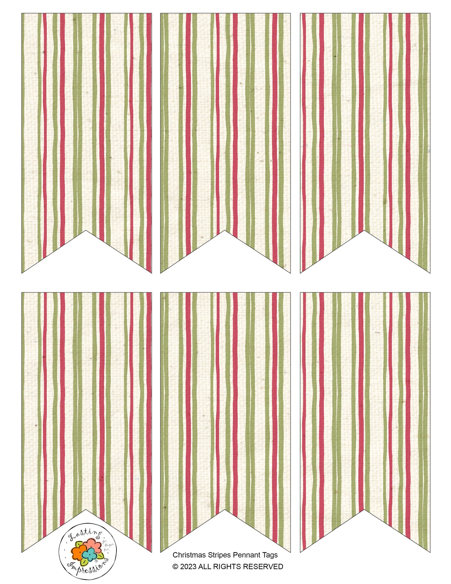 Pennant - Christmas Stripes