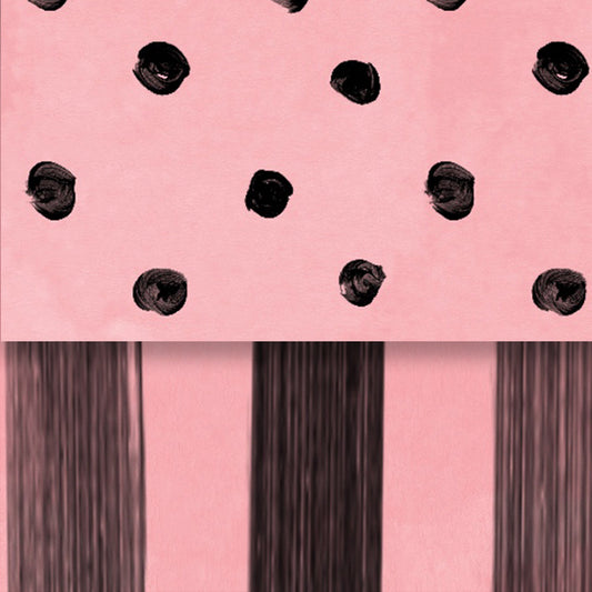 Pink Geranium Bumble Bee & Stripes Double Sided Cardstock 29-105