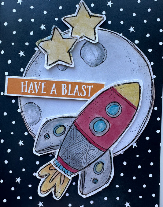 CCO 882 Card Cut Out # 882 Rocket Ship