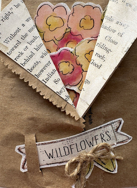 CCO 864 Card Cut Out # 864 Pink Posey Bouquet