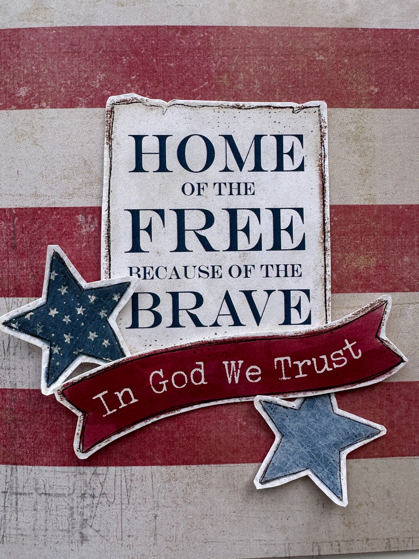 Home of the Free Handmade Card Idea