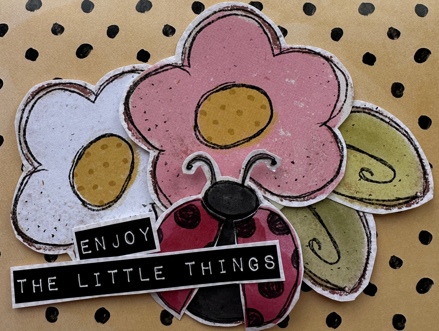 CCO 953 Card Cut Out 953 Pink Geranium Posie and Leaves