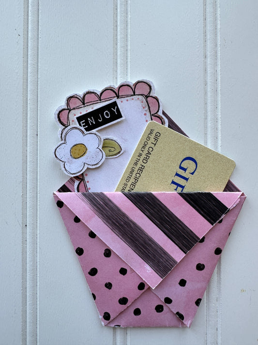 Pink Lady Bug Gift Card Holder