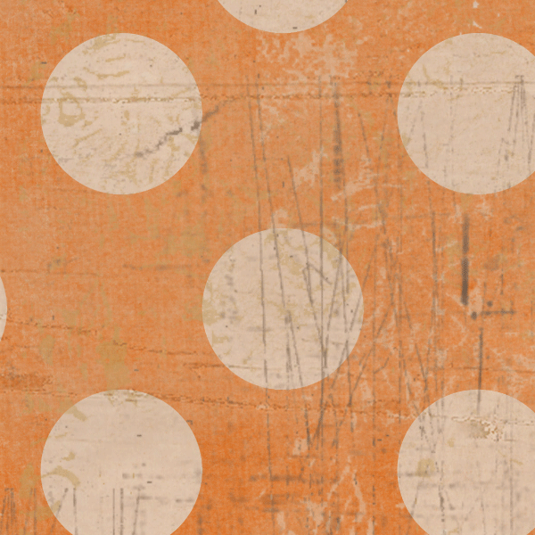 Orange Poppy Grungy Jumbo Dots Cardstock