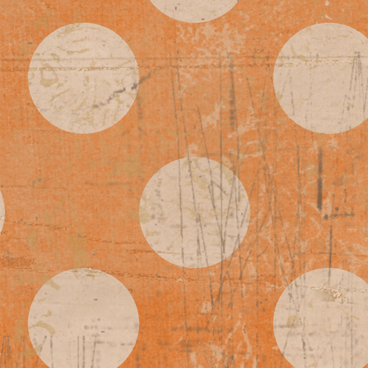 Orange Poppy Grungy Jumbo Dots  Cardstock