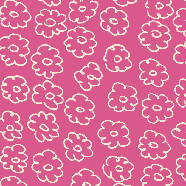 Pink Cosmos Posies Cardstock