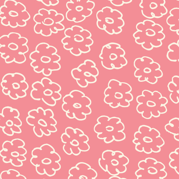 Pink Geranium Posies Cardstock