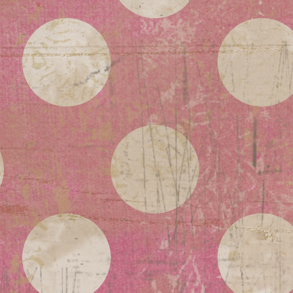 Pink Cosmos Grungy Jumbo Dots Cardstock