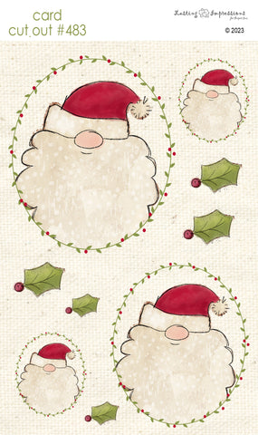 CCO 483 Card Cut Out #483 Framed Santa