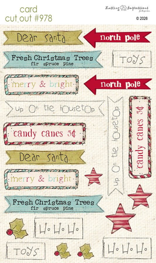 CCO 978 Card Cut Out 978 Christmas Sentiments