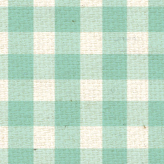 SFG8  Sea Foam Gingham Paper  8 1/2 x 11