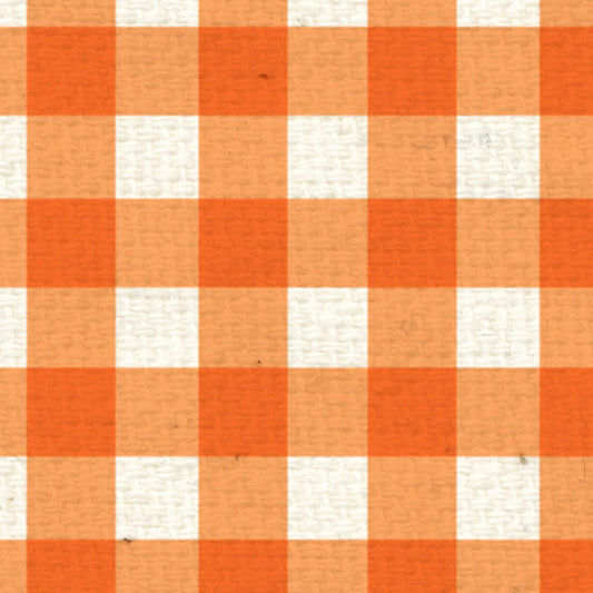 OPG8  Orange Poppy Gingham 8 1/2 x 11
