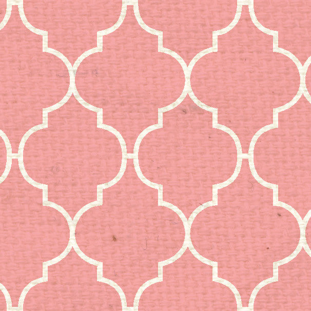 PGQF8  Pink Geranium Quatrefoil Paper  8 1/2 x 11